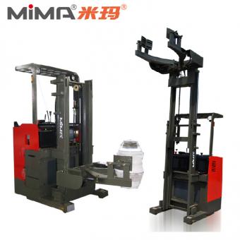 Glass or quartz crystal ingot clamp forklift truck