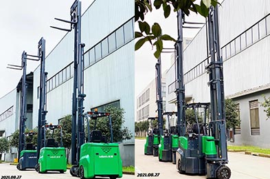 Forkvance articulated forklifts were delivered to a client in Southeast Asia